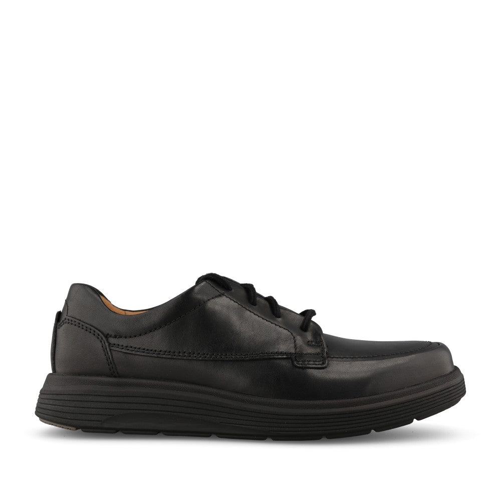 Mens Un Abode Ease Leather H-fit Shoe In Black Leather