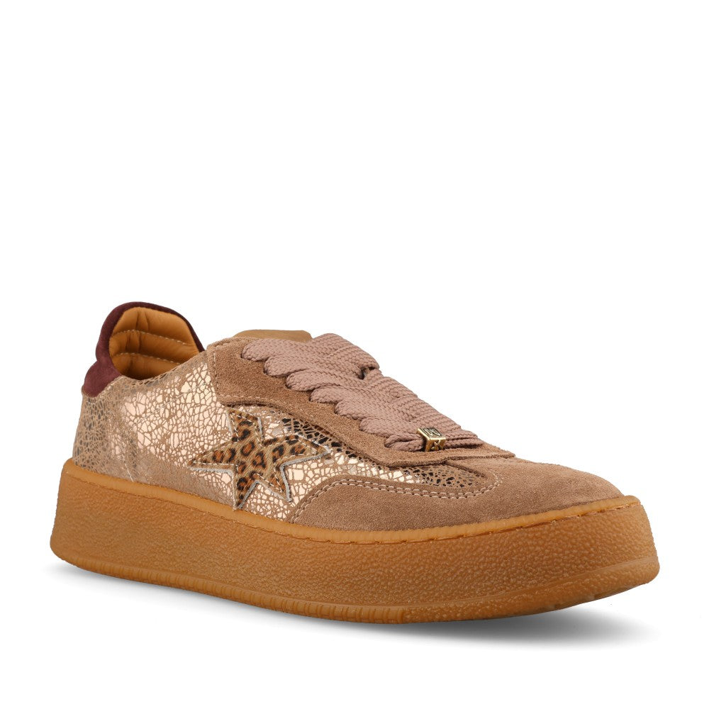 Meline Ladies 525 SBT F-77 Trainer In Beige Metalic