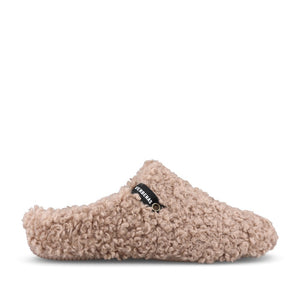 Verbenas Ladies York Curly Mule In Camel