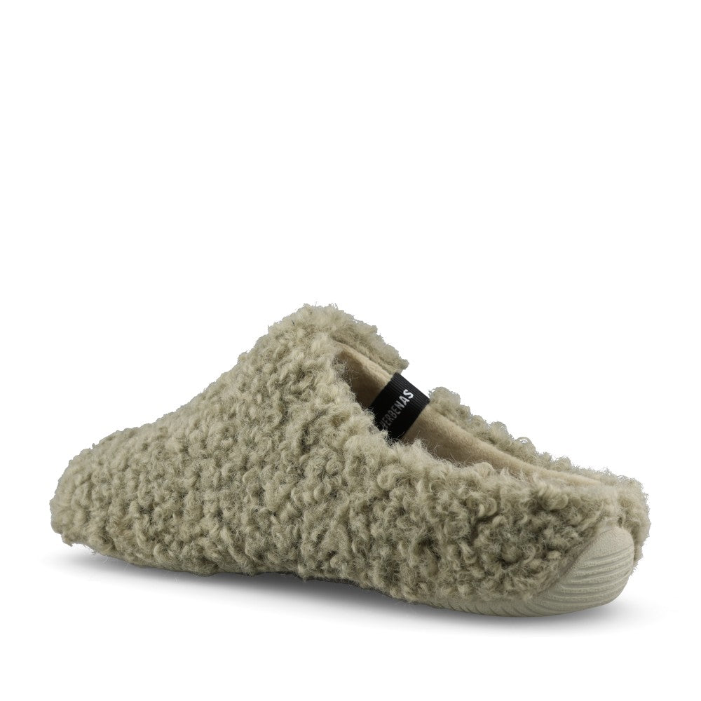 Verbenas Ladies York Curly Mule In Green