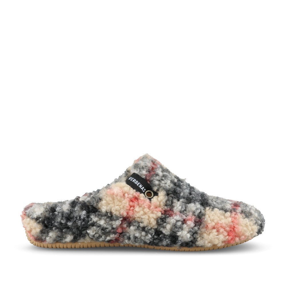 Verbenas Ladies York Plaid Mule In Beige