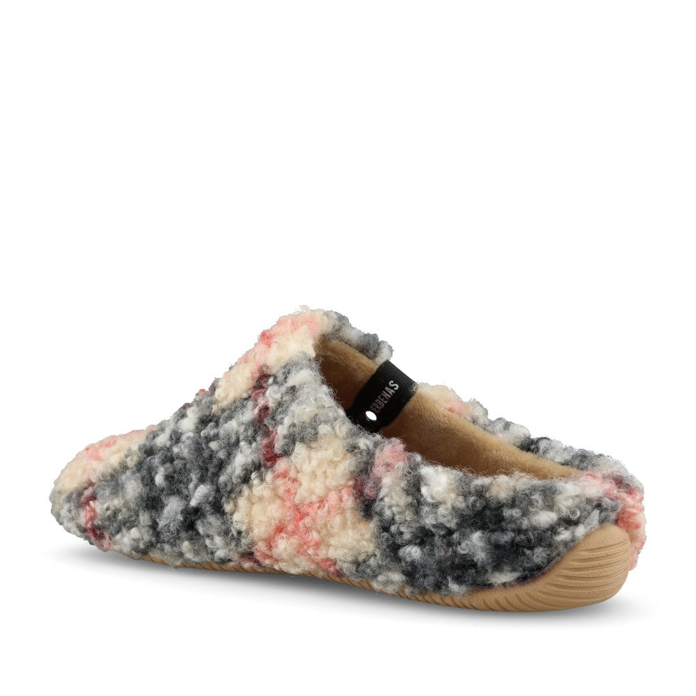 Verbenas Ladies York Plaid Mule In Beige