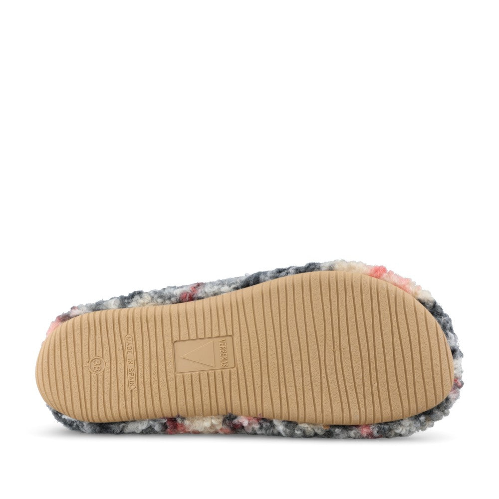 Verbenas Ladies York Plaid Mule In Beige