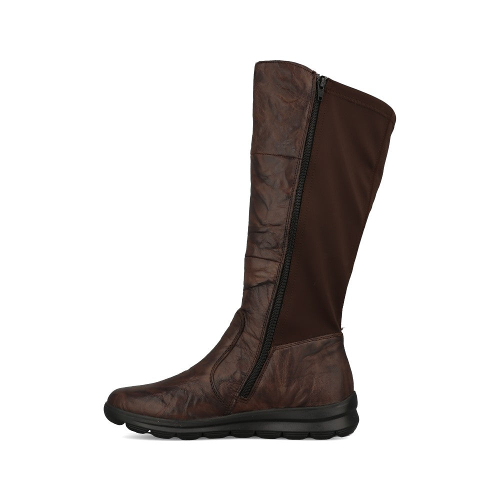 Rieker Ladies Z0067 Long Leg Boot In Brown