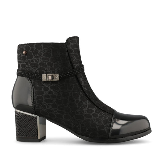 Redz Ladies AQA9 1101 Ankle Boot In Black
