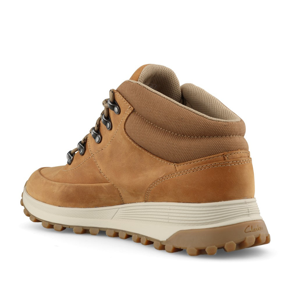 Clarks Mens Atl Trekmidgtx Oiled Leather G-fit Boot In Dark Sand Combi