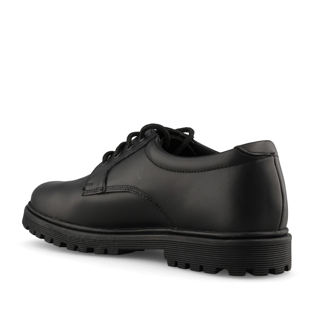 Boys Bailey Leather Laced Shoe In Black
