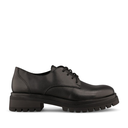 Start Rite Girls Barcelona Laced Shoe in Black Leather