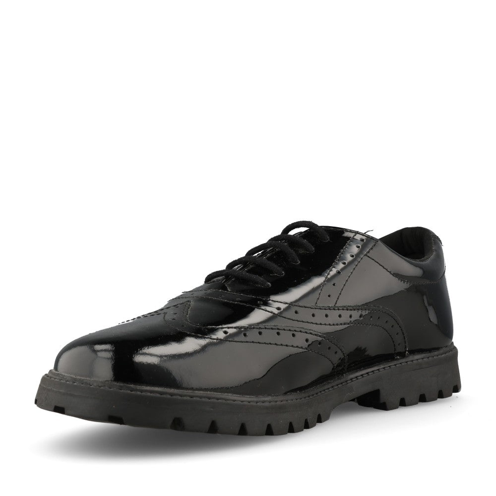 Term Girls M170111 Bella Laced Brogue in Black Patent
