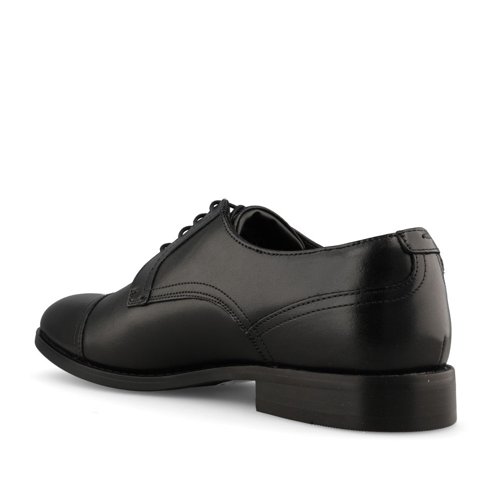 Clarks Mens Bowburn Cap Leather G-fit Shoe In Black