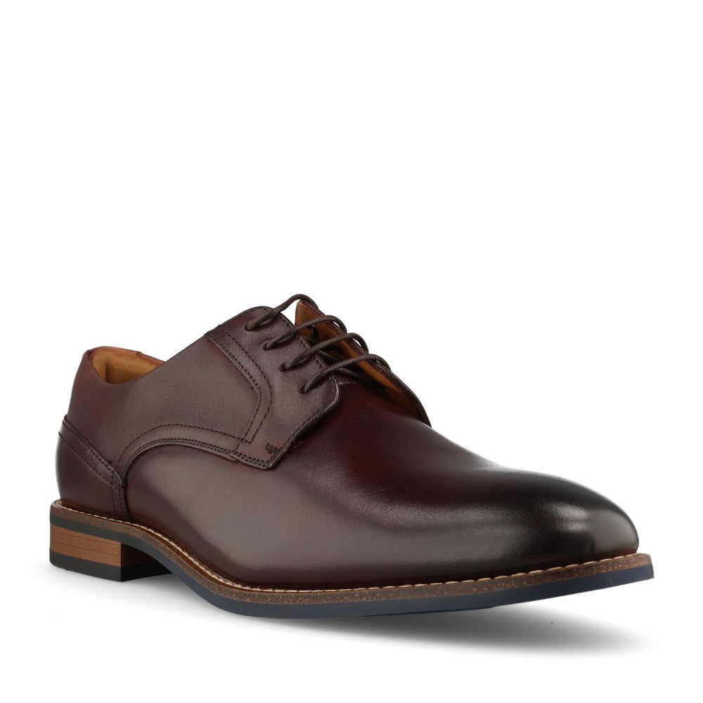 Clarks Mens Bowburn Lace Leather G-fit Shoe In Brown