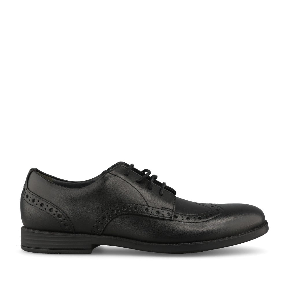Start Rite Girls Brogue Pri F-FIT Leather Brogue in Black