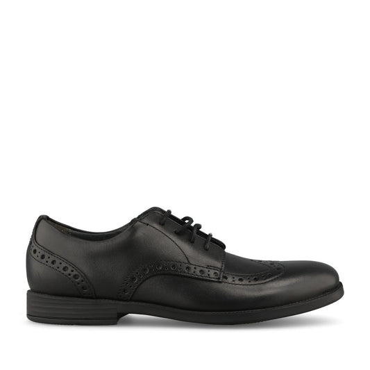Start Rite Girls Brogue Pri E-FIT Leather Brogue in Black
