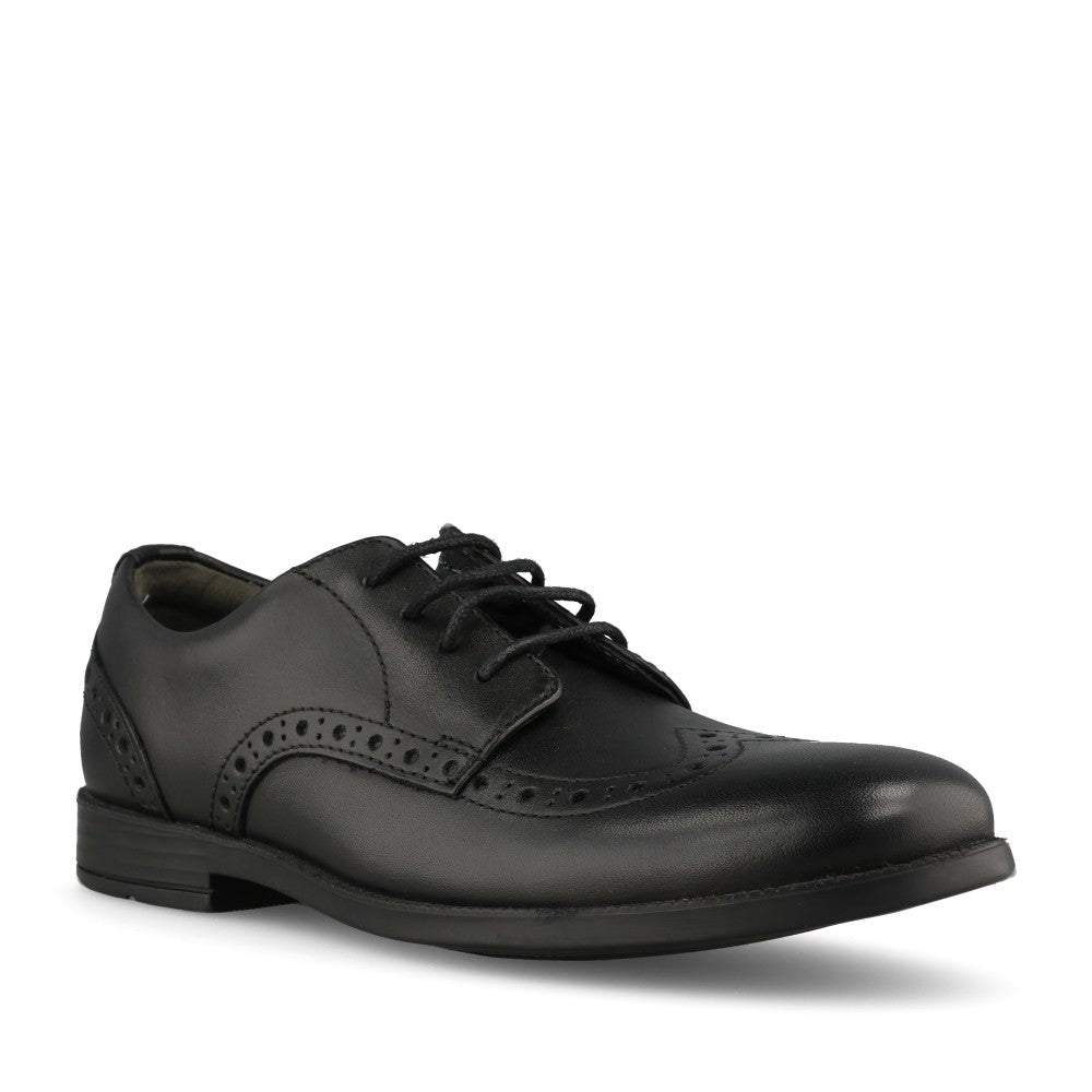 Start Rite Girls Brogue Pri F-FIT Leather Brogue in Black