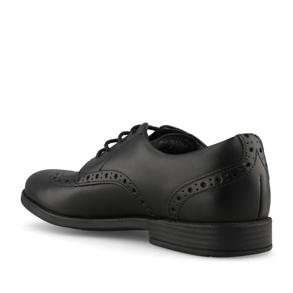 Start Rite Girls Brogue Pri F-FIT Leather Brogue in Black