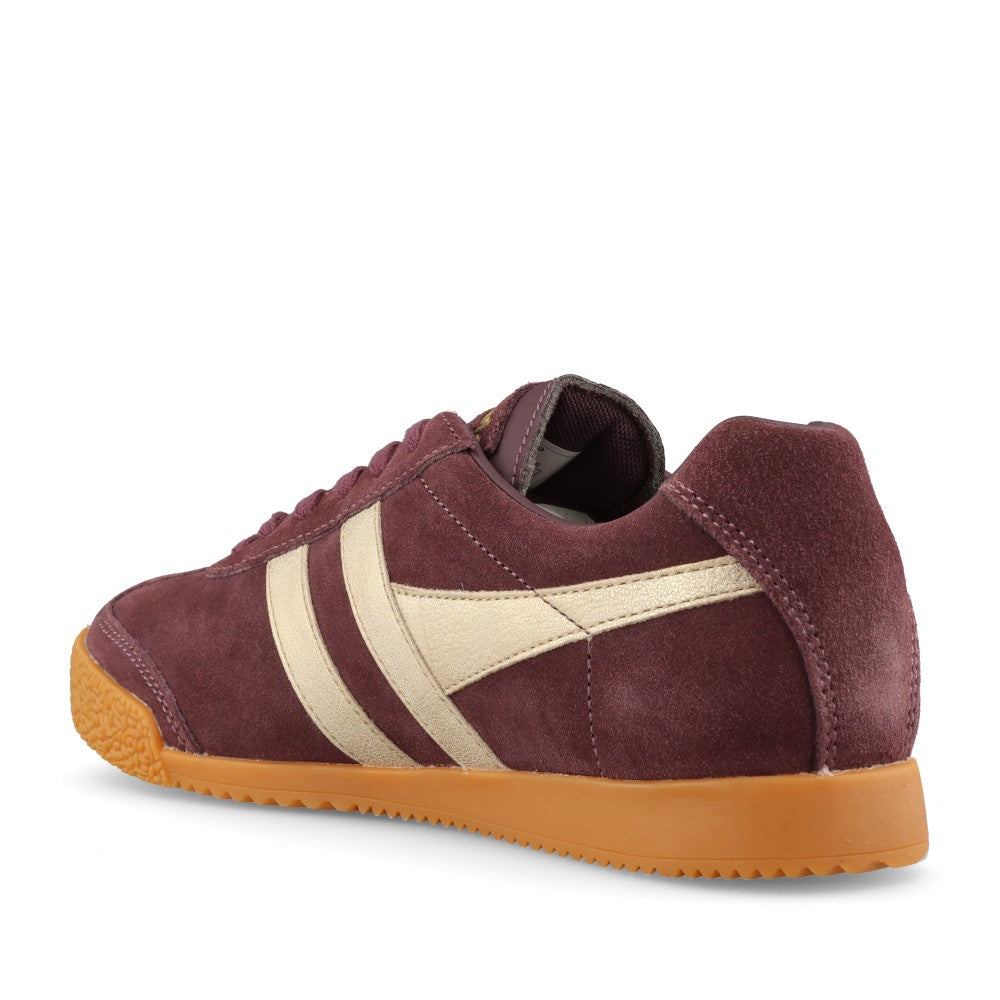 Gola Ladies Harrier Mirror CLA156 Trainer In Burgundy