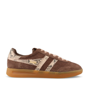 Gola Ladies Cyclone Snake CLB919 Trainer In Taupe