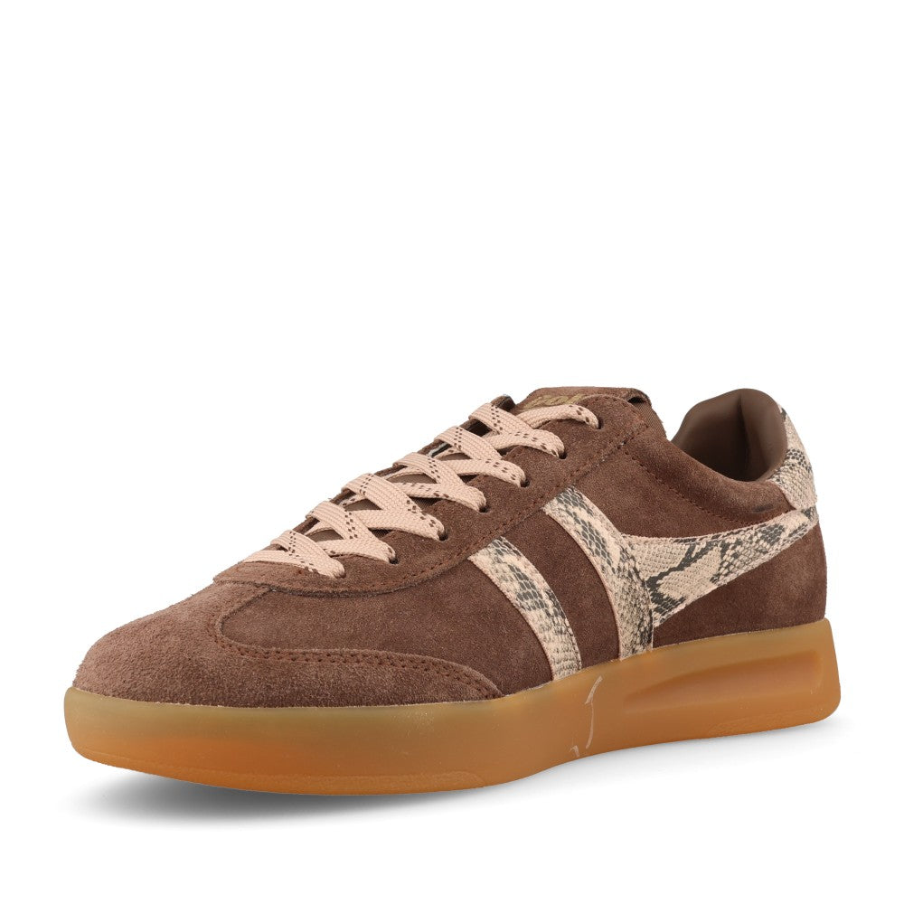 Gola Ladies Cyclone Snake CLB919 Trainer In Taupe