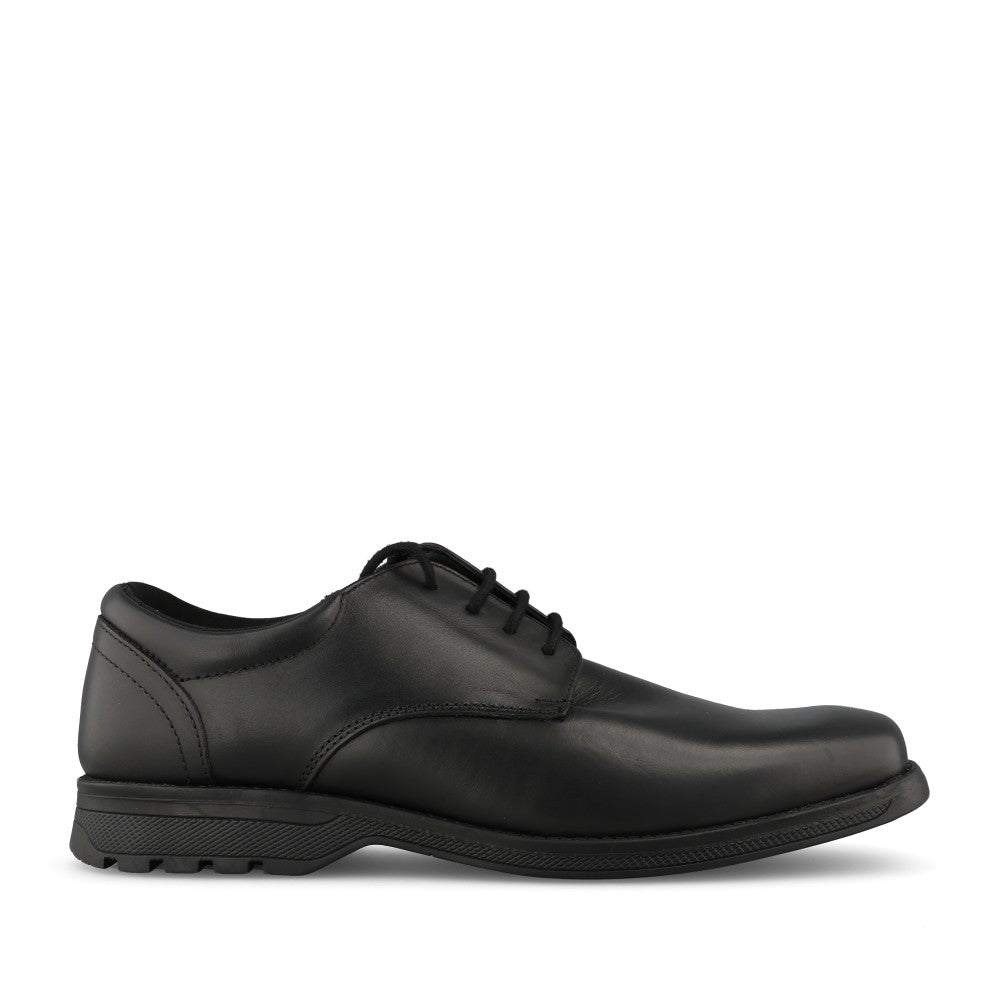 Boys Clerk Tyson Leather Laced Shoe In Black