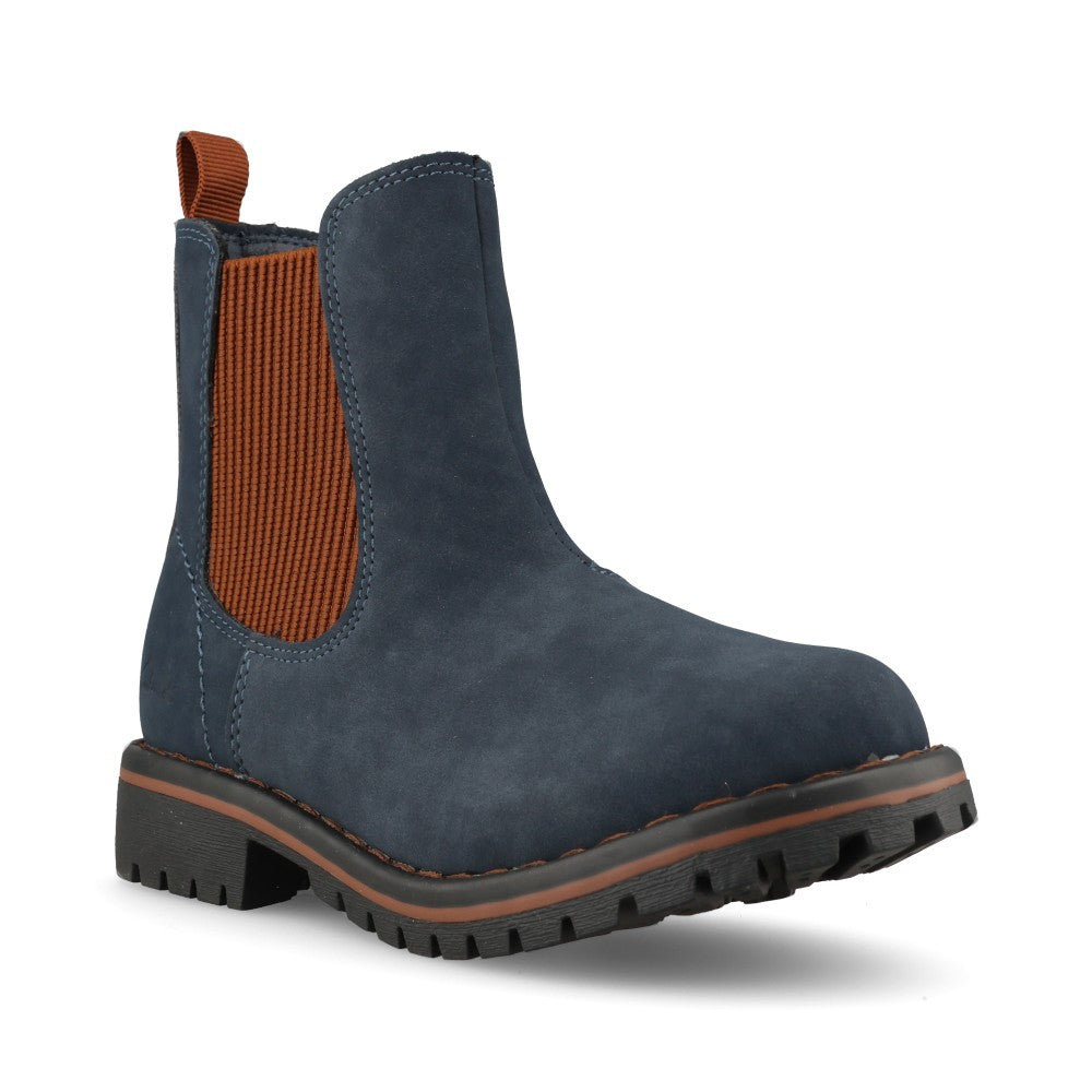 Clarks Boys Cliffchelseak Navy G-Fit Boot