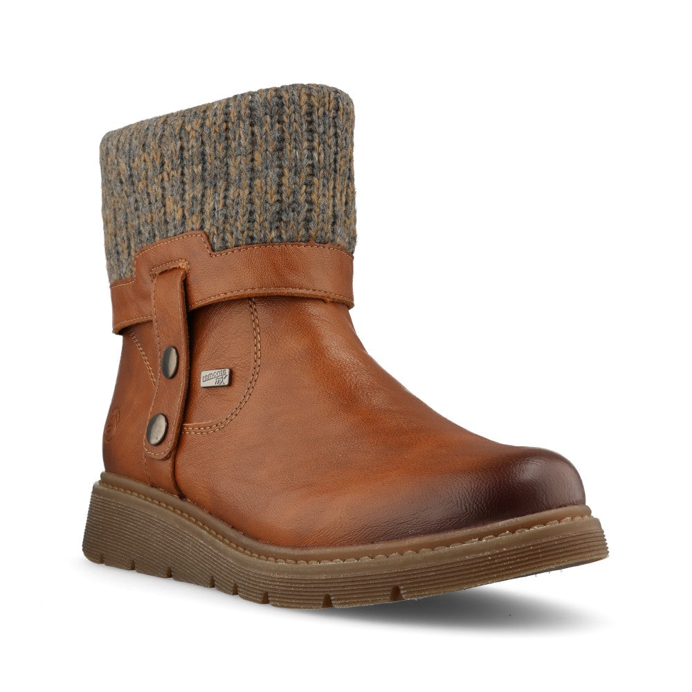 Remonte Ladies D3976-23 Ankle Boot In Brown