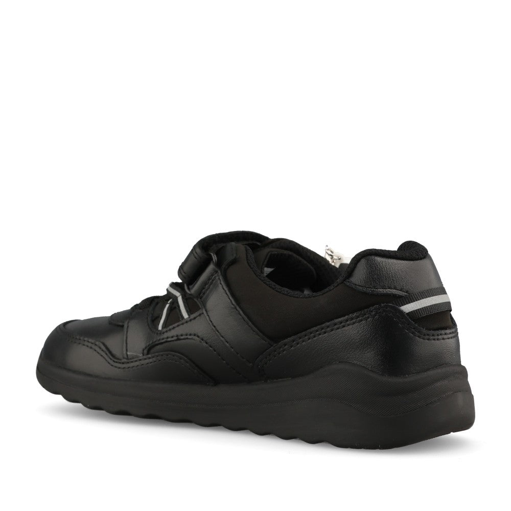 Clarks Boys Daze Kick K G-FIT Velcro in Black Leather