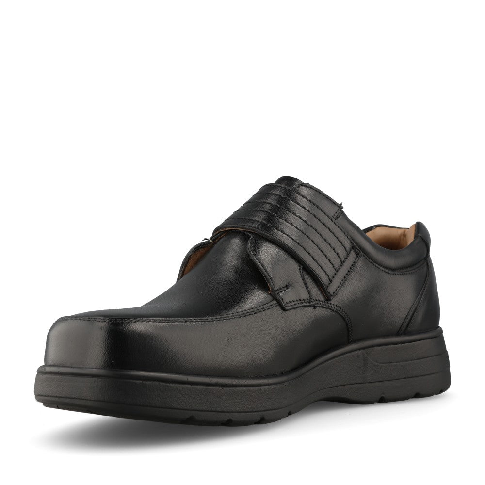 Mens Easy B Bahamas 89196 Velcro Shoe in Black