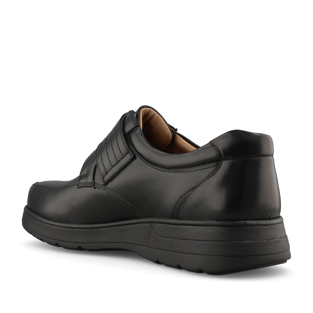 Mens Easy B Bahamas 89196 Velcro Shoe in Black