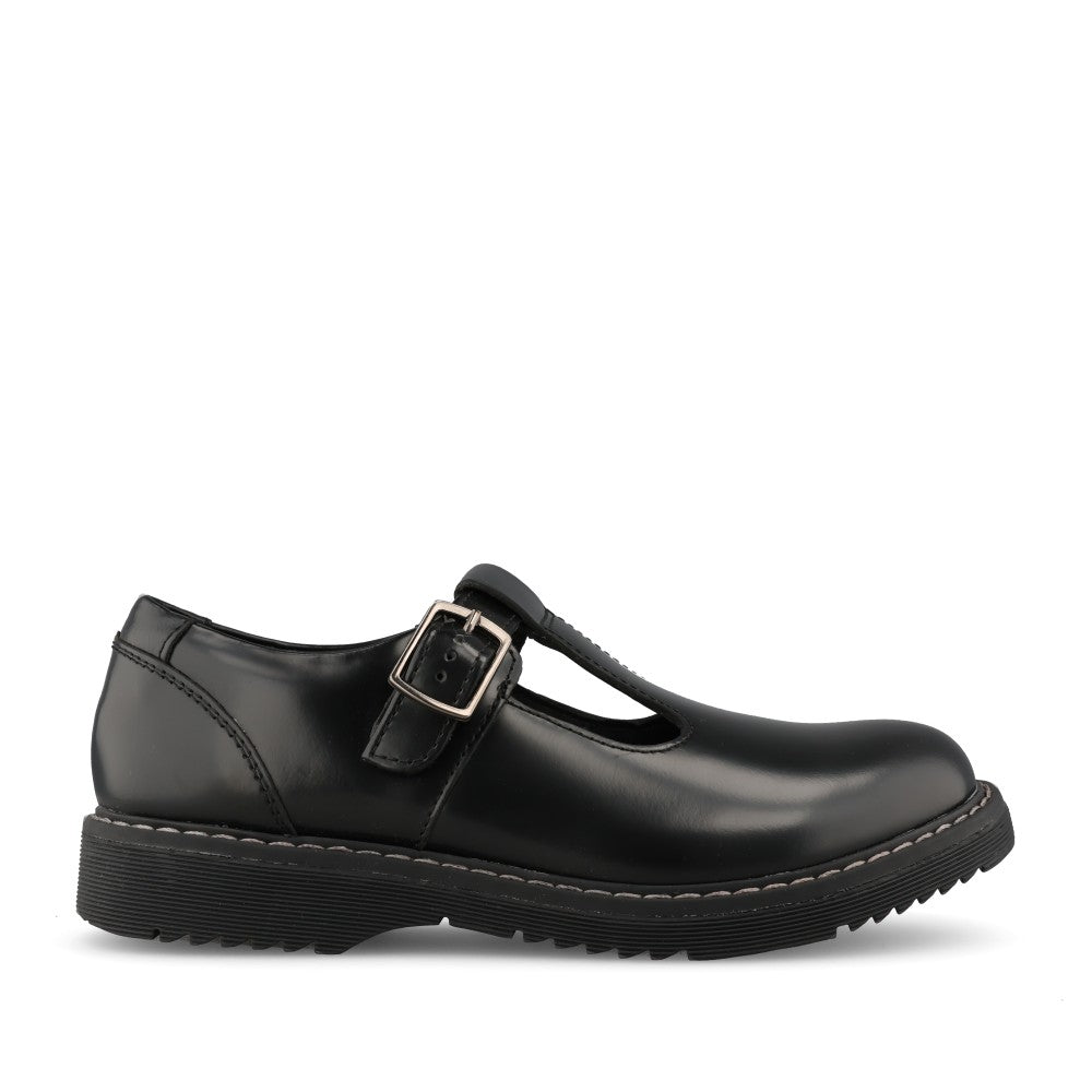 Start Rite Girls Envisage Hi Shine M Fit T-Bar in Black