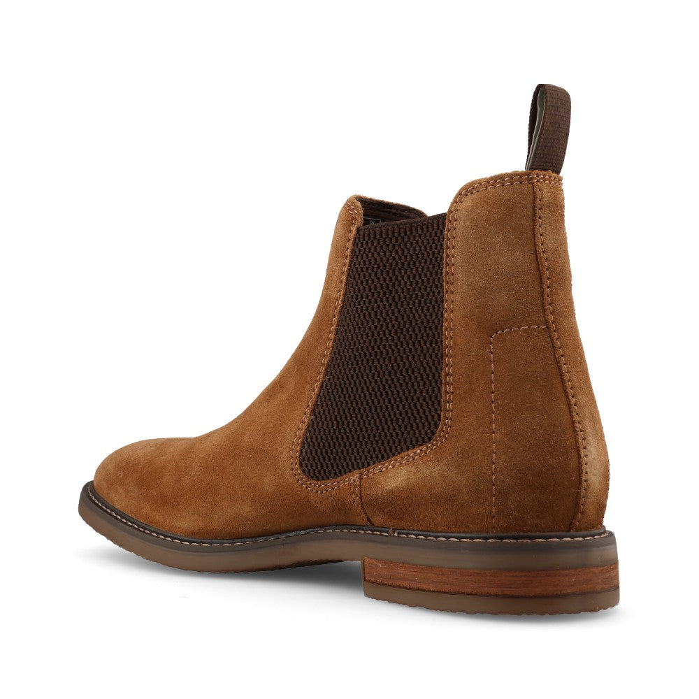 Clarks Mens Jaxen Easy Leather G-fit Boot In Cola Suede