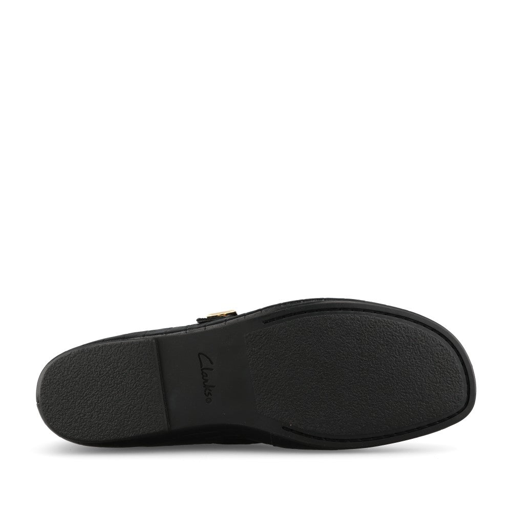 Clarks Ladies Livia Jane Leather D-fit Shoe In Black Croc