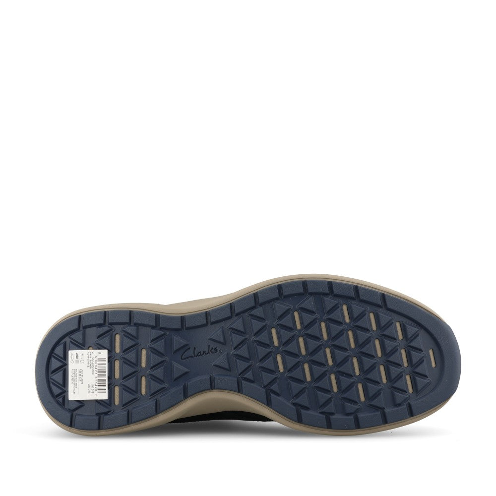 Clarks Mens Mullan Moc Leather G-fit Shoe In Navy