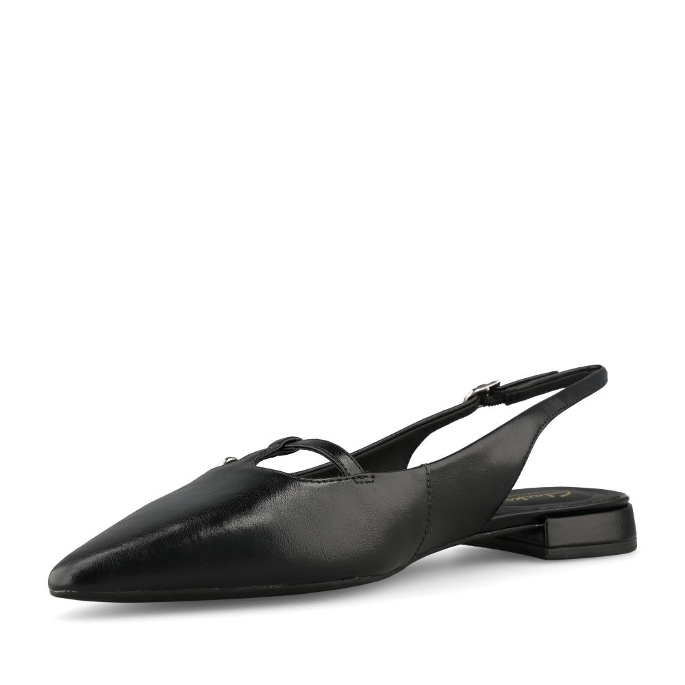 Clarks Ladies Sensa15 Jane Coated Leather D-fit Shoe In Black Patent