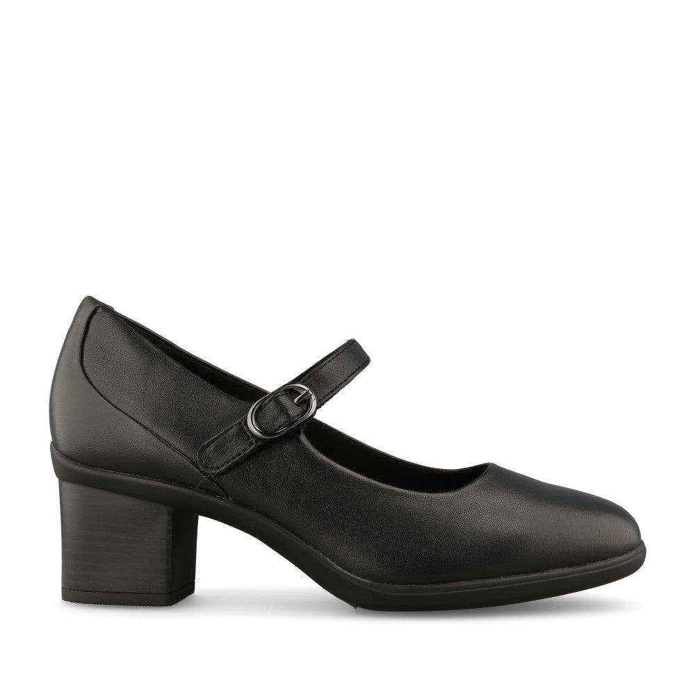 Clarks Ladies Shaya Jane Leather D-fit Shoe In Black