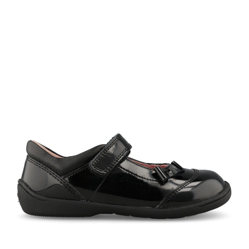 Start Rite Girls Twizzle Pat Mary Jane Shoe in Black