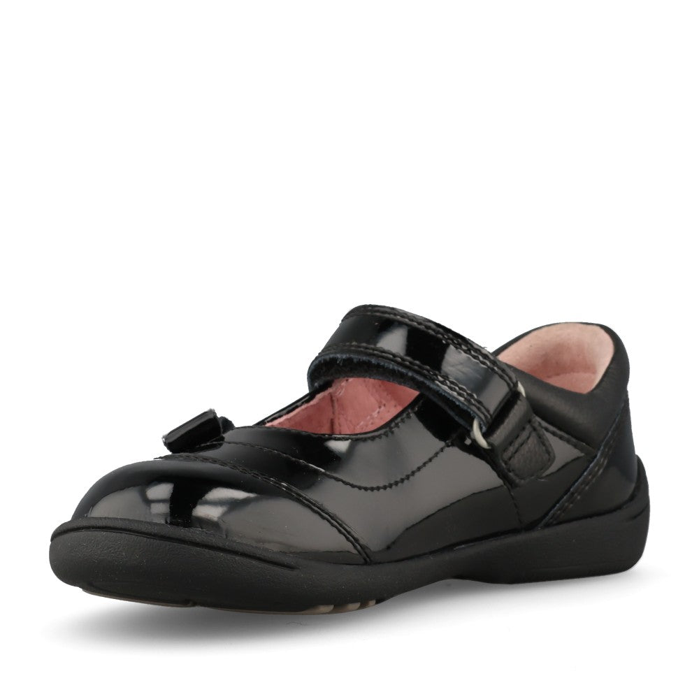 Start Rite Girls Twizzle Pat Mary Jane Shoe in Black